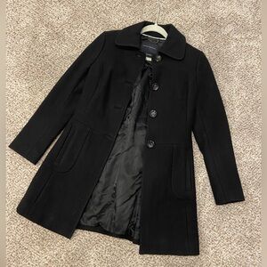 Banana Republic Wool Black Coat